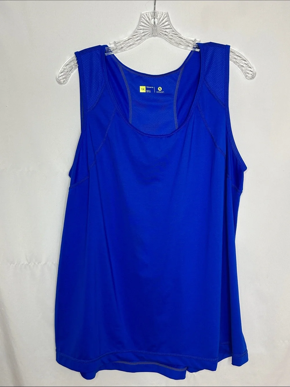 Xersion Blue Mesh-Back Tank Top - Picture 1 of 5